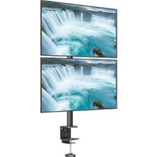 Ergoflex EF63 Steel Design 2-8 kg Çift Ekran Asansörlü 13"-32" Desktop Monitör Standı
