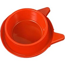 Kırmızı Renkli Plastik Kedi Mama ve Su Kabı, 400 ml Kapasite