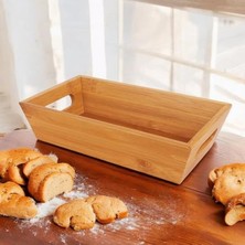Bambu Ekmek Sepeti, 23X13X7 cm Ölçülerinde Sunumluk