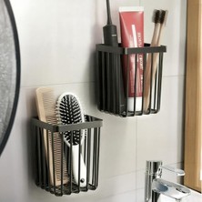 2'li Set Yapışkanlı Diş Fırçalık ve Saç Fırçası Düzenleyici