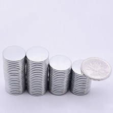By Manyetik 40 Adet 18 x 2 mm Yuvarlak Güçlü Neodyum Mıknatıs Çap 18 mm Kalınlık 2 mm