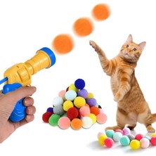 Interaktif Kedi Oyuncak Tabancası - Ekstra Peluş Toplarla