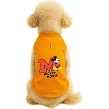 Kedi ve Köpek Kıyafeti & Elbisesi Turuncu Mickey Mouse Atlet Xl