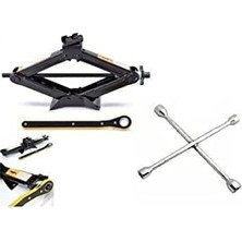 Tüv Onaylı Meşem Cırcırlı Kriko + 4'lü Bijon Anahtarı Kampanyası 1,5 Ton Cırcırlı Kriko+Bijon Set