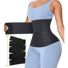 Tummy Wrap Waist Trainer Inceltici Şekillendirici Sarma Bel Korsesi Siyah