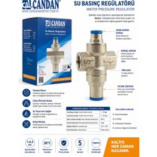 Candan Su Basınç Regülatörü 1/2” Ayarlanabilir Basınç Düşürücü