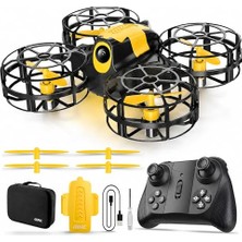 Uzaktan Kumandalı Mini Drone Işıklı Şarjlı Takla Atabilen 360° Dönüş Yapabilen Otomatik Iniş Kalkış Hobi Drone 8-10 Dakika Kullanım Süresi Ufo Drone