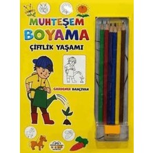 Trendexa Muhteşem Boyama - Çiftlik Yaşamı + 6lı Boya Kalemi