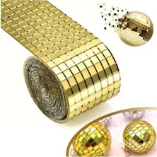 1 Metre Uzunluğunda Gold Renk Aynalı Mozaik Dekor Bandı - 4 cm