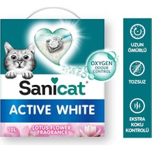 - Lotus Çiçeği Kokulu Aktif Beyaz Topaklanan Kedi Kumu, Koku Kontrolü Garantili Doğal Minerallerden Üretilmiştir, Nemi Emer ve Temizliği Kolaylaştırır, 10 L Kapasite