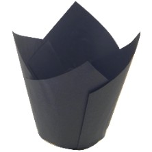 Bens Siyah Tulip Lale Muffin Cupcake Mini Kek Kalıbı Kapsülü 5X16 cm 200 Adet