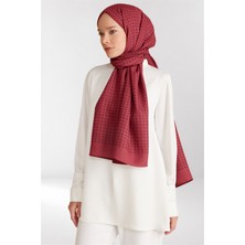Belli Fresh Hasır Desen Bordo Siena Şal 3 - 24053