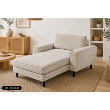 Rolivs Mokka Uzanma Koltuğu 90X180 cm - Doğal Doku - Bohem Gri