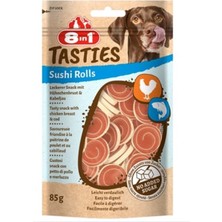 Flamingo 8 In 1 Tasties Sushi Rolls Tavuklu Balıklı Sushi Köpek Ödülü 85 gr