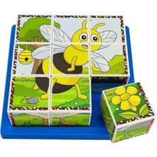 Odea Uçan Hayvanlar 3D Puzzle Seti - 9 Küp ve 6 Yapboz