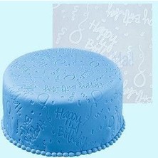 Mutfak Happy Birthday Yazılı Silikon Mat - 50.8X50.8 cm
