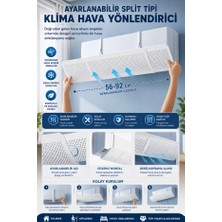 Delikli 56-92 cm Ayarlanabilir Açı Klima Split Hava Yönlendirici Klima Çarpma Önleyici Siperliği Aparatı