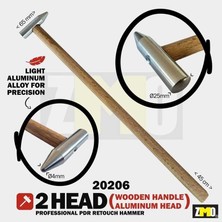 Zmo Technik Pdr Ahşap Saplı Alüminyum Kafalı Çekiç (Sabit Başlı)
