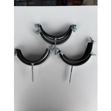 Belirtilmemiş 4 Inç Kauçuklu Boru Kelepçesi Trifonlu Vidalı 109-119 mm 3’lü Set Galvaniz Boru Sabitleme Kelepçesi