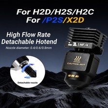 Birfigurum Bambu Lab H2D/H2S/H2C/P2S/X2D Hf Hotend ( High Flow) 0.4mm