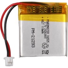 Zemira PM-21293 3.7V 110MAH 302525 3.5mm Soketli Lityum Polimer (Li-Po) Batarya Edilebili