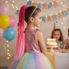 Trendexa Balon ve Düz Salaş Örgülü Lastikli At Kuyruğu / ACM10