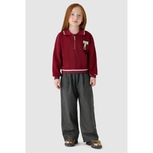 Tyess Kız Çocuk Bordo Sweatshirt