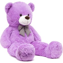 175 cm Papyonlu Dev Boy Peluş Ayı -% 100 Yerli Lila