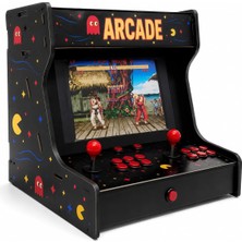 Retro Arcade Oyun Konsolu, 1000+ Klasik Oyunlu Mini Atari Makinesi, 2 Kişilik Joystickli Ev Tipi No