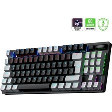 Eva 5 60M Mekanik Blue Switch Türkçe Q 88 Tuş USB Gaming Klavye, Siyah, 3 Yıl Garantili