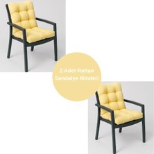 Elf Consept 2 Adet Rattan Sandalye Minderi 2'li Set