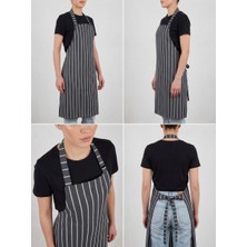 As-Teks İş Elbiseleri Unisex Profesyonel Şef Önlüğü - Pinstripe Ince Çizgili Antrasit Mutfak Önlüğü Unisex Profesyonel Şef Önlüğü - Pinstripe Ince Çizgili Antrasit Mutfak Önlüğü