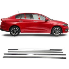 Carmind Fiat Egea Sedan Krom Cam Çıtası 2015- (4 Parça)