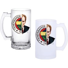 Ghostbastır Design Fenerbahçe Atatürk Bira Bardağı 500 cc Cam Buzlu Veya Buzsuz Seçenekleriyle