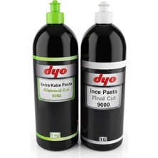 Dyo 3000 Çizik Giderici Extra Kalın Pasta 1 kg + 9000 Ince Pasta 1 Lt Set