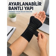 Shoppingfestr Metal Destekli El Bilek Ateli Ayarlanabilir Bantlı Bileklik Başparmak Açık Tk