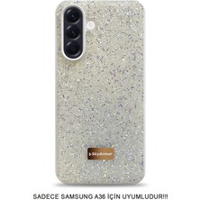 Skyarmor Samsung A36 Uyumlu Kafie Iç Yüzey Tasarımlı Taşlı Işıltılı Parlak Pırlanta Kılıf Dia Plus