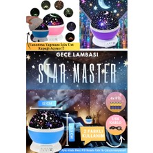 Star Gökyüzü Projeksiyon Dönen Gece Işığı Yıldızlı Tavan Ledi Yansıtma Projektör Masa Lambası