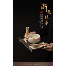 CKM Food Matcha Hazırlama Seti (Pembe-Yeşil Renk Geçişli)