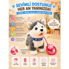 Magicway Sevimli Hareketli Sesli Kedi Köpek Oyuncak – Yürüyen, Müzikli, Ses Taklitli, Kuyruk Sallayan Peluş Oyuncak