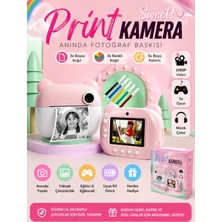 Print Camera Çocuk Fotoğraf Makinesi Dijital Hd Video Kamera Anlık Termal Resim Kağıt Baskılı Yazıcı