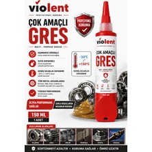 Violent Çok Amaçlı Gres Yağı Katı Aşınmaya Dirençli Suya Dayanıklı -30 /+130  Dayanım Tüm Metal Aksamlarda 150 ml 1 Adet
