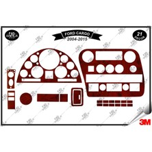 FD Damla Etiket Ford Cargo Manuel 2004-2015 Torpido Konsol Trim Göğüs Maun Kaplama Set 21 Parça Maun