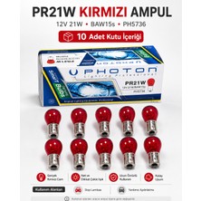 Photon PR21W Kırmızı Ampul 10 Adet 12V 21W BA15S Otomobil Stop Ampulü