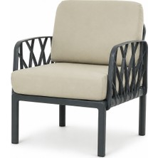 Novussi Garda Sofa Koltuk Tekli-Bej Minderli