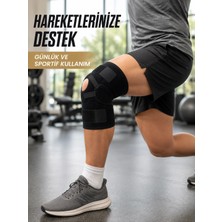 Shoppingfestr Ligamentli Dizlik Açık Patella Yan Destekli Ayarlanabilir Bantlı Sporcu Dizliği Tk