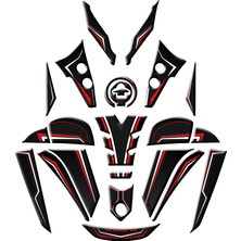 Yamaha MT25 2020 - 2026 Uyumlu Full Tank Pad Set 013