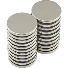 By Manyetik 20 Adet 20 x 2 mm Yuvarlak Güçlü Neodyum Mıknatıs Çap 20 mm Kalınlık 2 mm