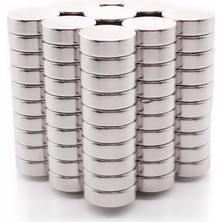 By Manyetik 15 Adet 12 x 5 mm Yuvarlak Güçlü Neodyum Mıknatıs Çap 12 mm Kalınlık 5 mm