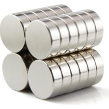By Manyetik 40 Adet 10 x 2,5 mm Yuvarlak Güçlü Neodyum Mıknatısçap 10 mm Kalınlık 2,5 mm
